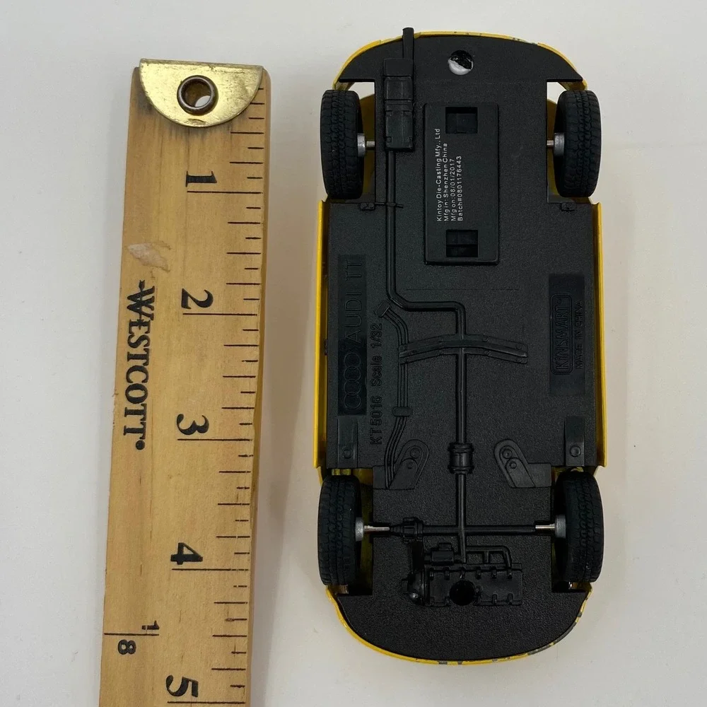 Kinsmart‎ Audi TT Coupe Yellow Die-cast Model Car 1/32 Scale KT 5016 5 Inch